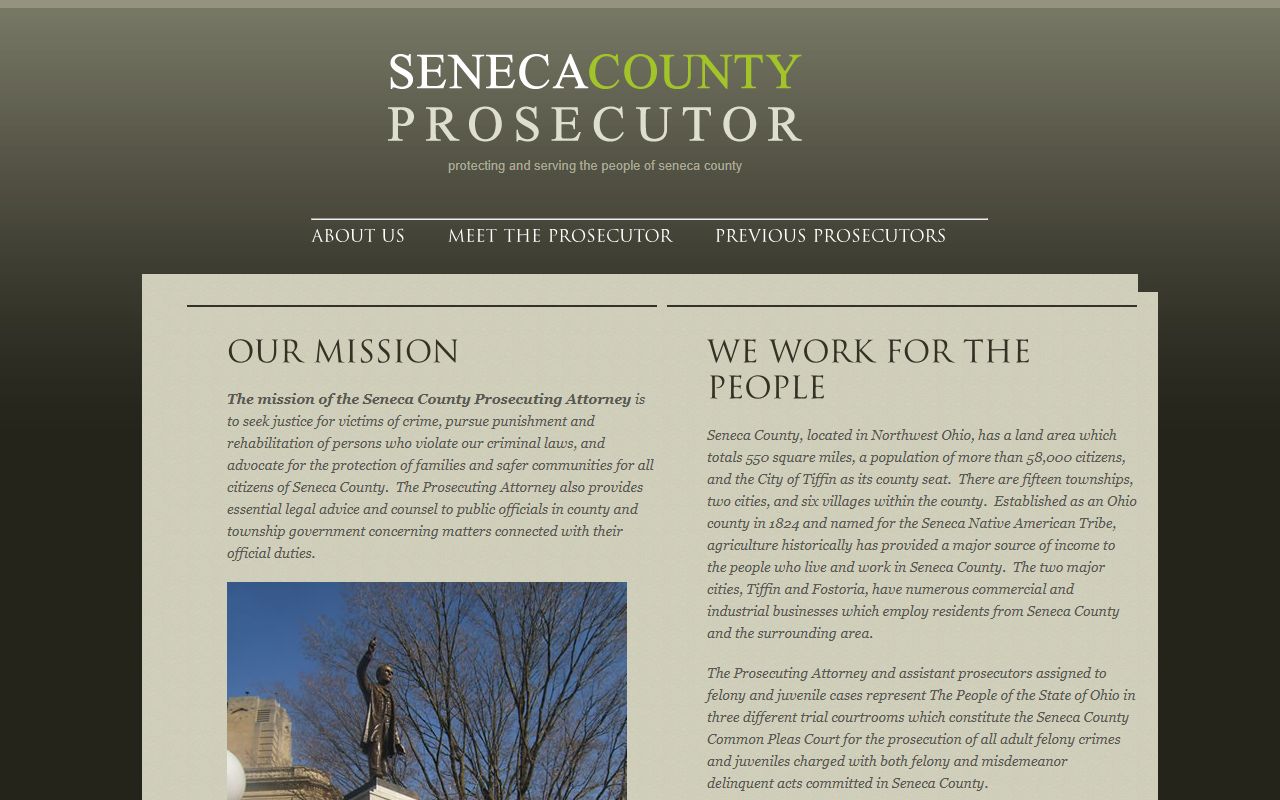 Seneca County prosecutor court records after arrest contact information